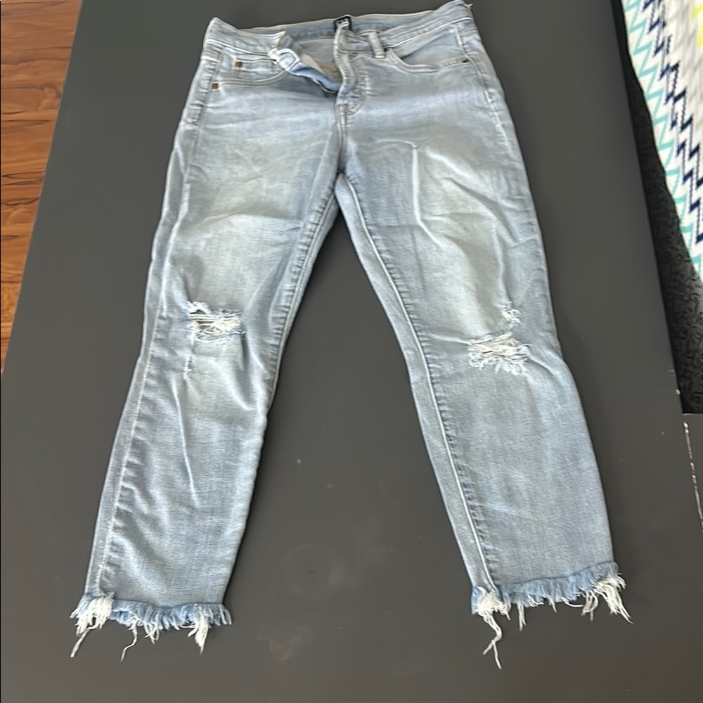 Light Blue Distressed Women's Jeans